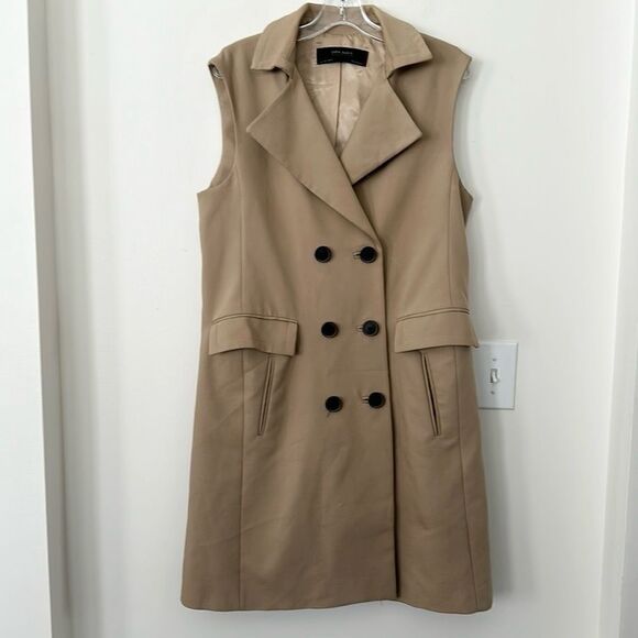 ZARA Double Breasted Waistcoat Dress L - Picture 2 of 10